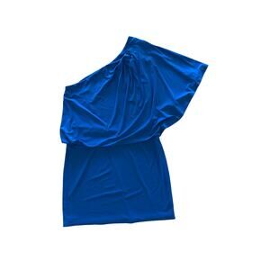 Jessica Simpson Off / One Shoulder Blue Blouson Dress Size Medium